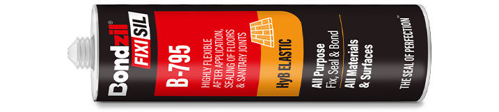 Bondzil B-795 hybrid heavy silicone sealant cartridge for sealing and bonding in the building and construction industry, sanitary application, floor joints