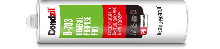 Bondzil B-703 silicone sealant cartridge for glass windows, aluminium joints, bus-body building and automobile manufacturing