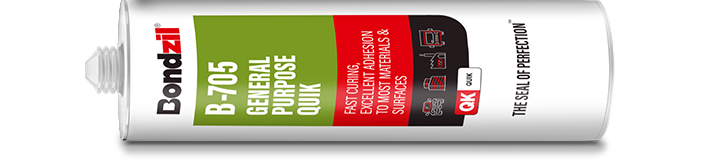 Bondzil B-705 silicone sealant cartridge for sanitary, windows, doors, bikes, indoor and outdoor fittings