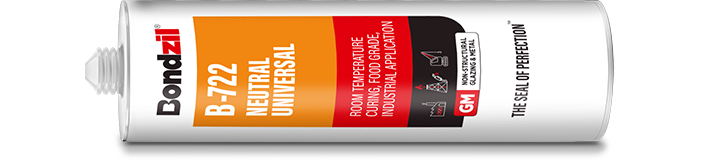 Bondzil B-722 neutral universal silicone sealant cartridge for windows, doors frames, marble and stone